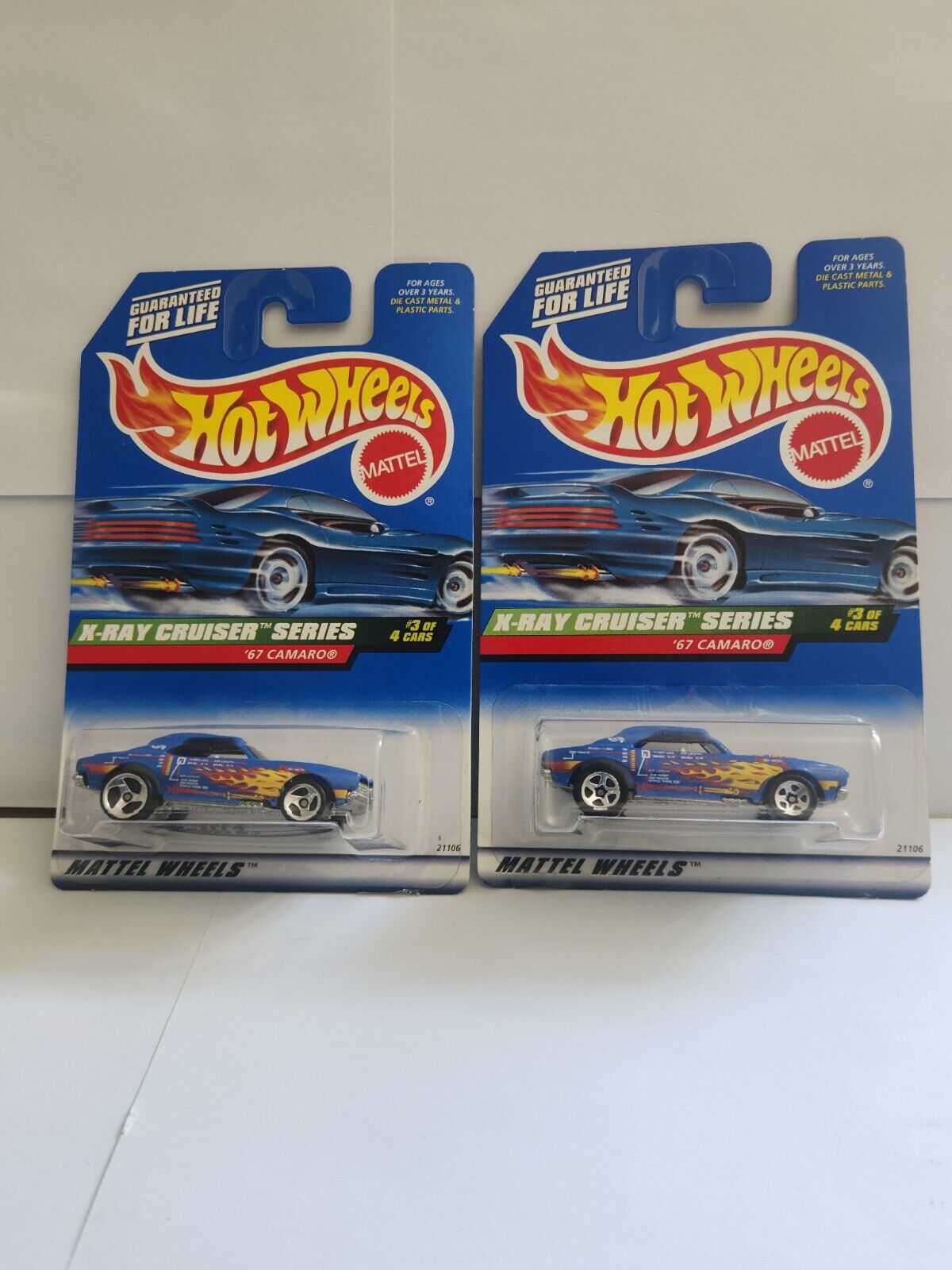 Hot Wheels Lot 2x X-Ray Cruiser Series '67 Camaro Wheel Variation L64