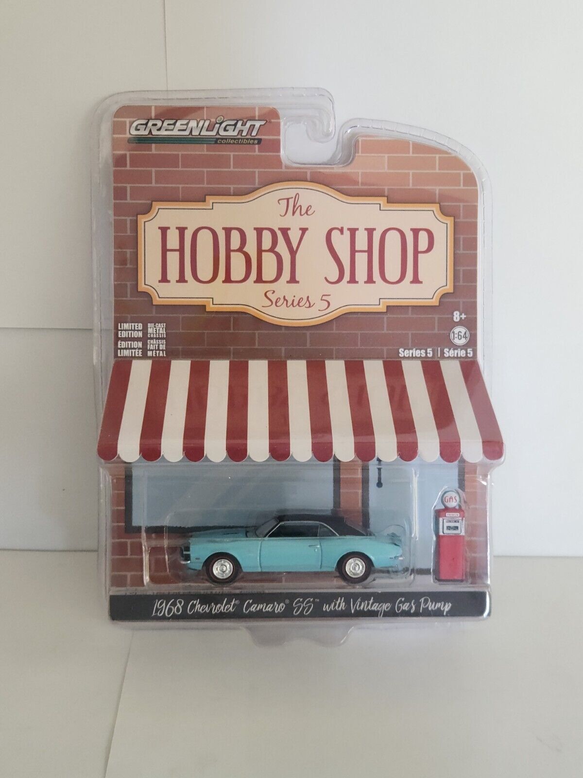 Greenlight The Hobby Shop Series 5 1968 Chevrolet Camaro SS Vintage Gas Pump L26