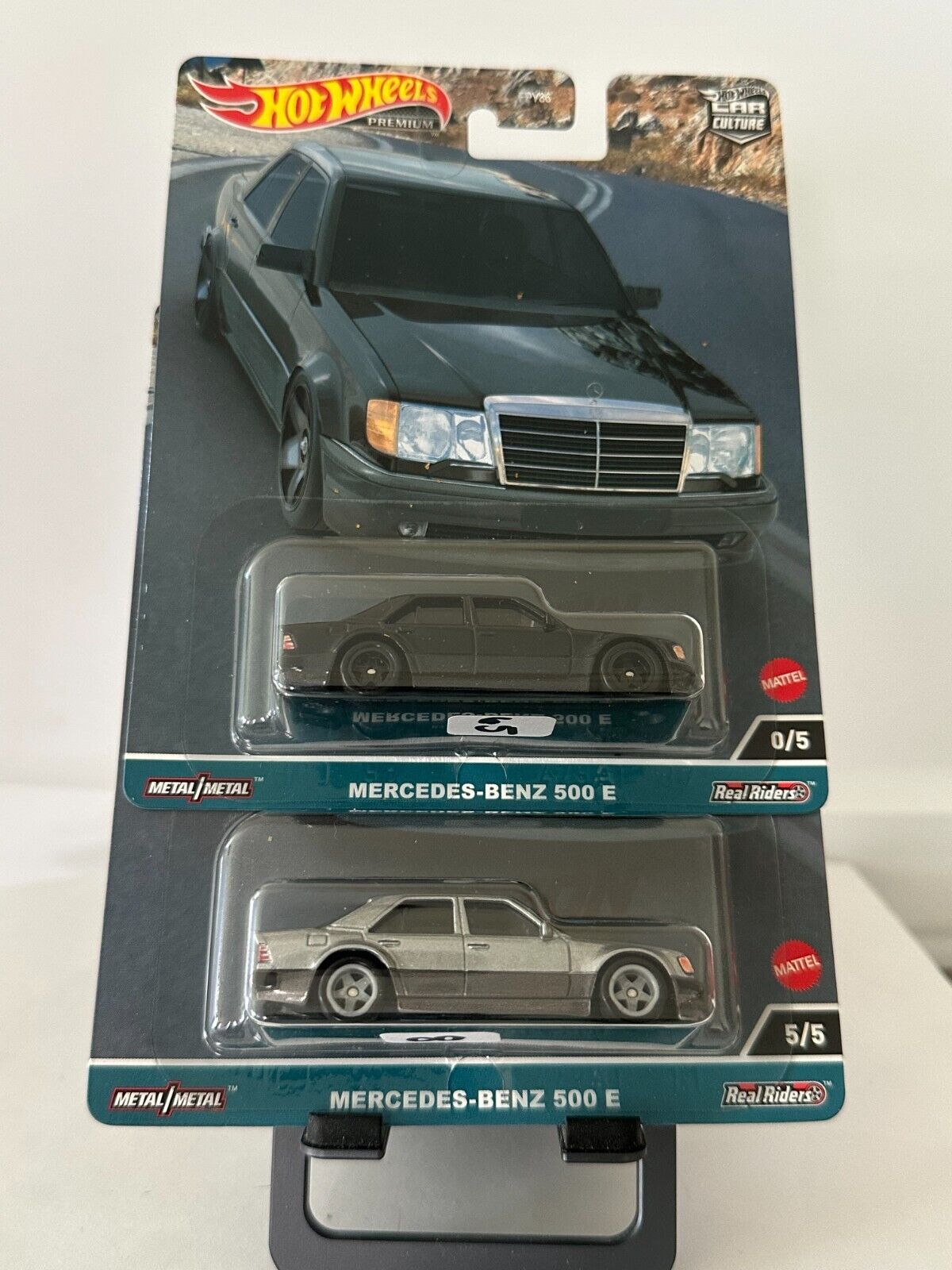 Hot Wheels Car Culture Lot 2x Mercedes-Benz 500 E Black & Silver L74