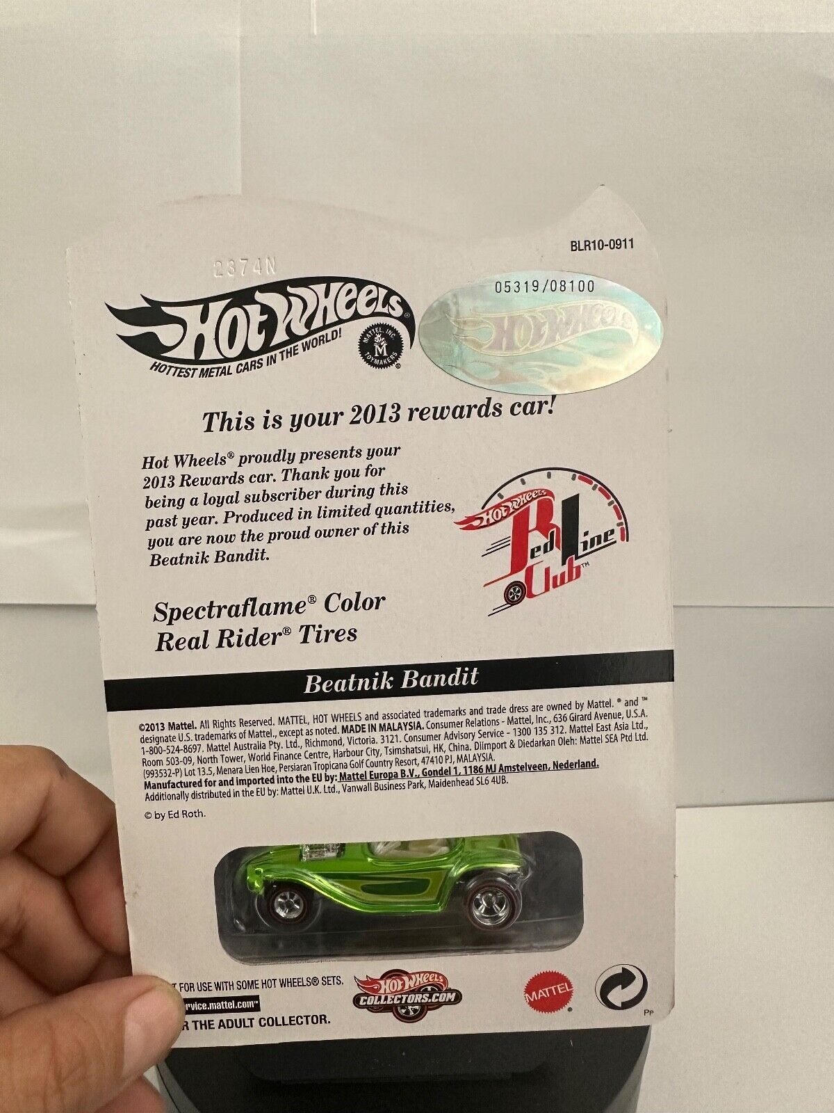 Hot Wheels RLC 2013 Rewards Car Beatnik Bandit Green 05319/08100 L63