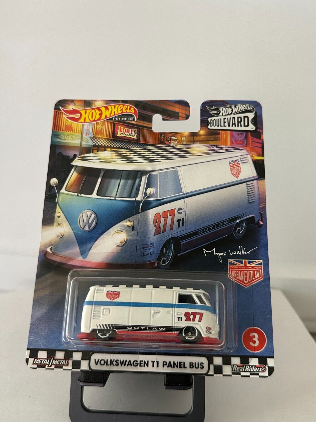 Hot Wheels Boulevard Magnus Walker Volkswagen T1 Panel Bus Real Riders L74