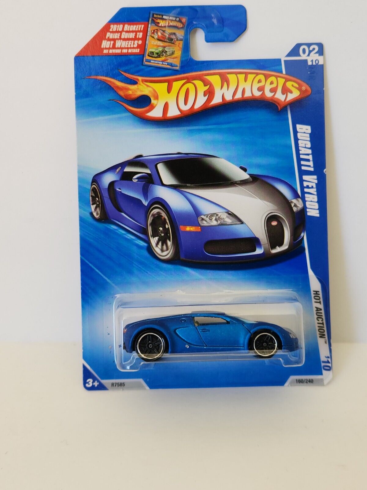 Hot Wheels Bugatti Veyron #2/10 2010 Hot Auction Blue K46