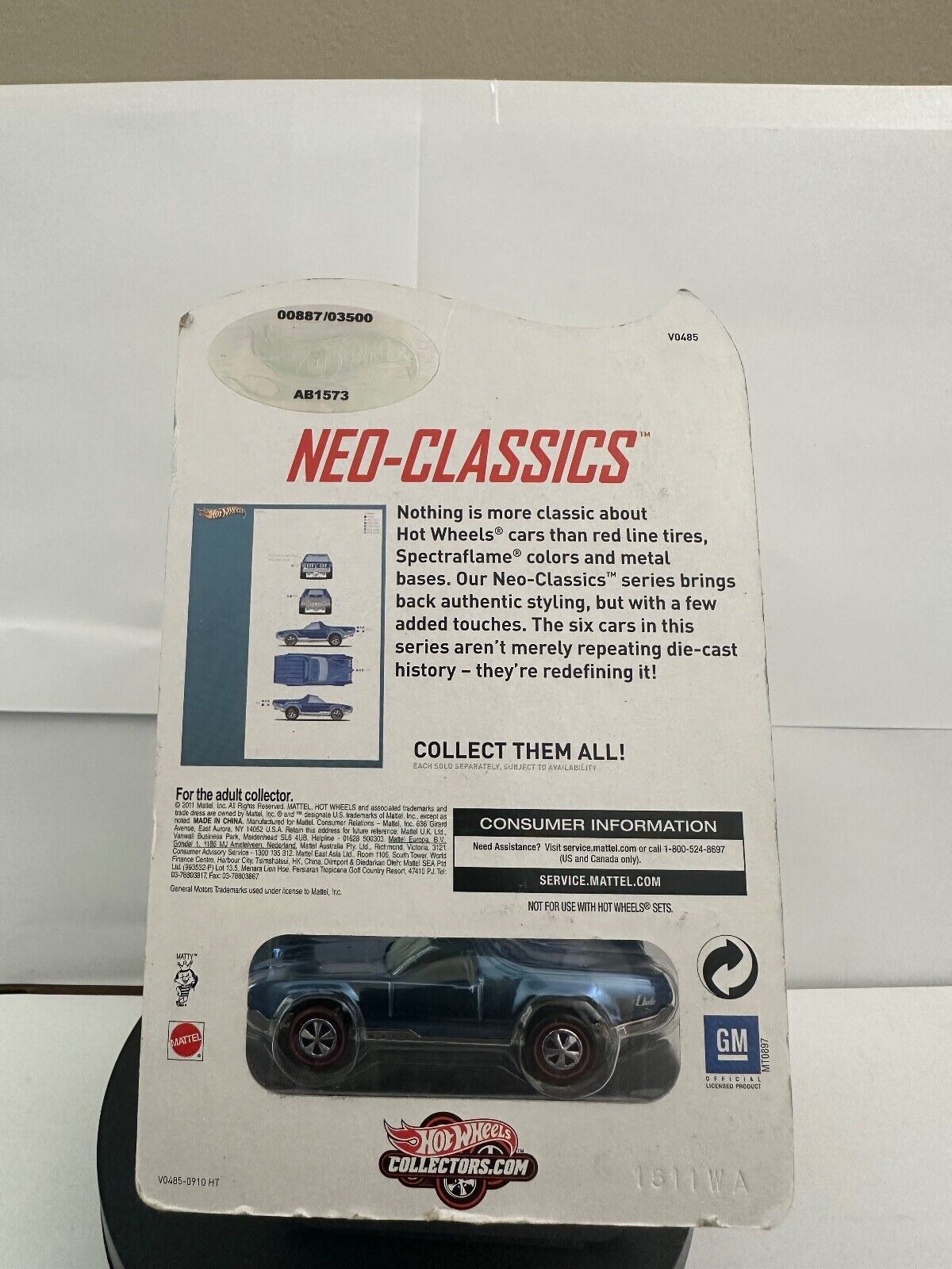 Hot Wheels RLC Neo-Classics Series 10 Breakaway Bucket #887 Blue Look @ Card L61