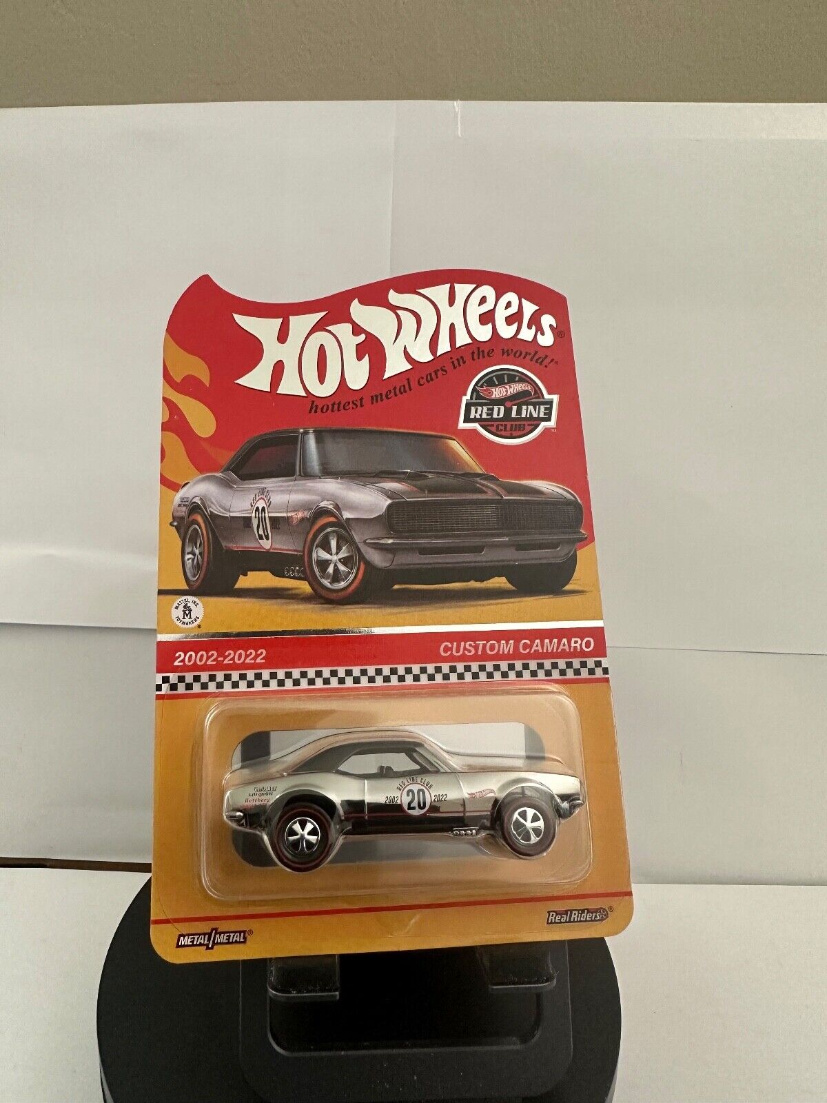 Hot Wheels RLC Red Line Club 2002-2022  Custom Camaro 20 Years Chrome L62