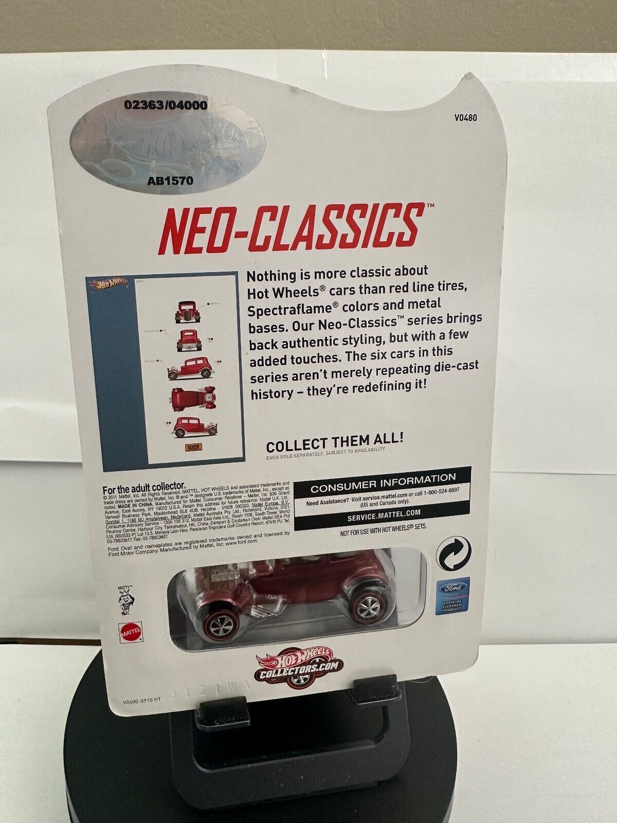 Hot Wheels Redline Club RLC Neo Classics Series 10 '32 Ford Vicky #2363 Red L61