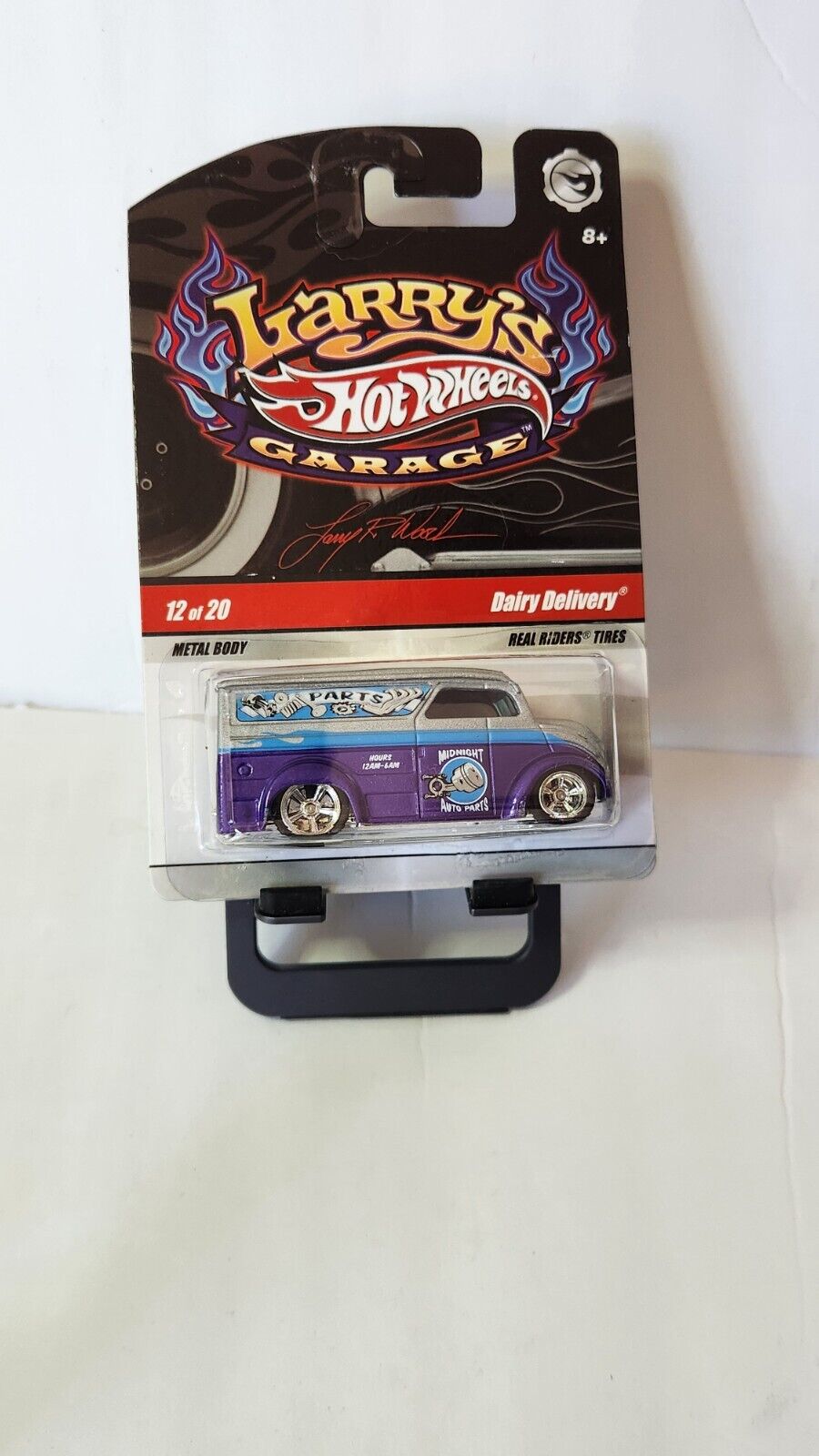 Hot wheels Larry's Garage Milch Lieferung #12/20 Real Reiter Reifen Lila K85