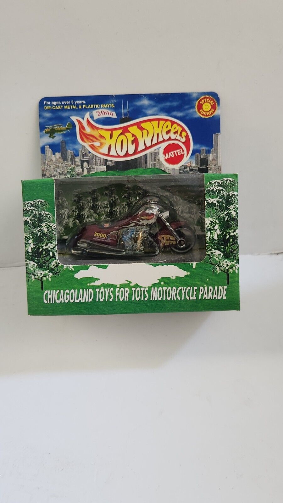 Hot Wheels Chicago Land Toys for Tots Motorcycle Parade Scorchin' Scooter K88