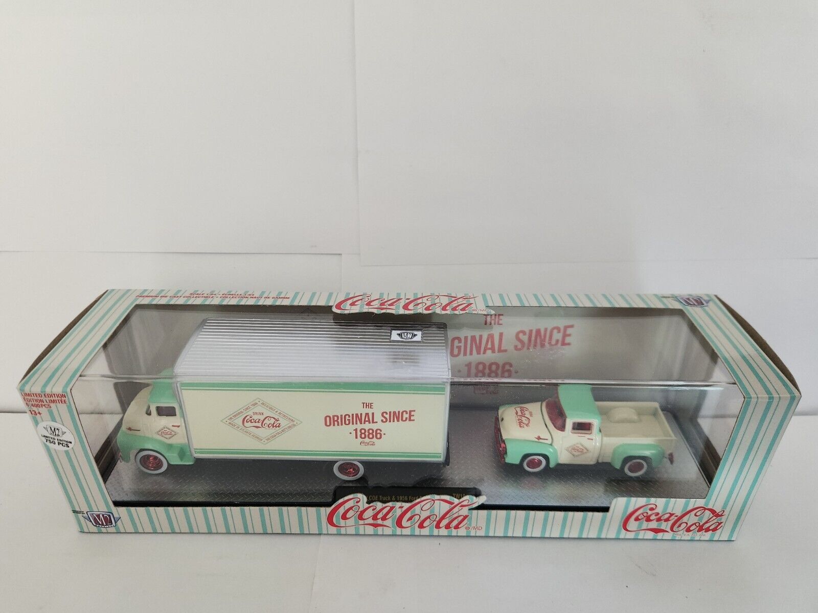 M2 Machines Coca-Cola 1956 Ford COE Truck & 1956 Ford F-100 Truck Chase L28