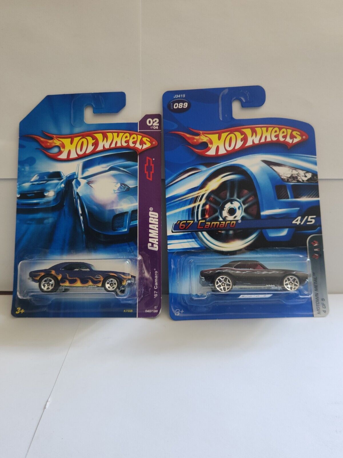 Hot Wheels Lot 2x '67 Camaro 2007 / '67 Camaro Motown Metal L64