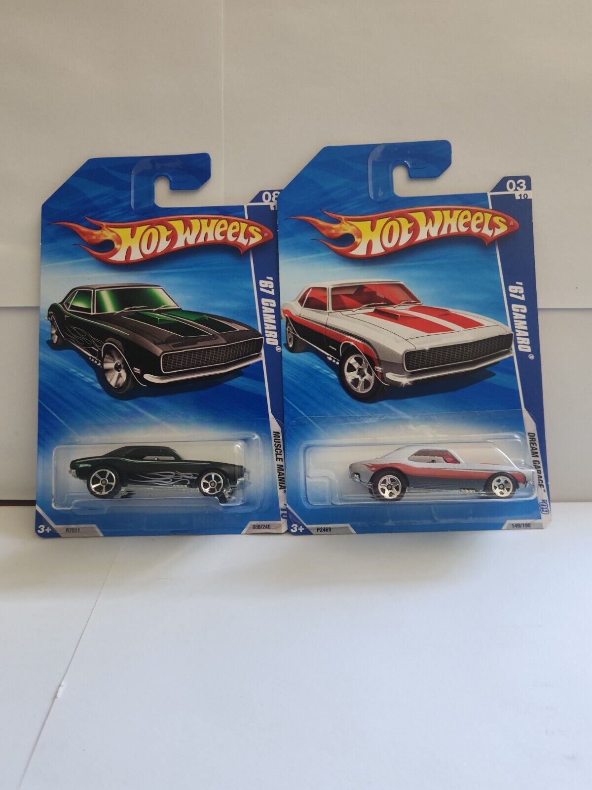 Hot Wheels Lot 2x '67 Camaro Muscle Mania / '67 Camaro Dream Garage L64