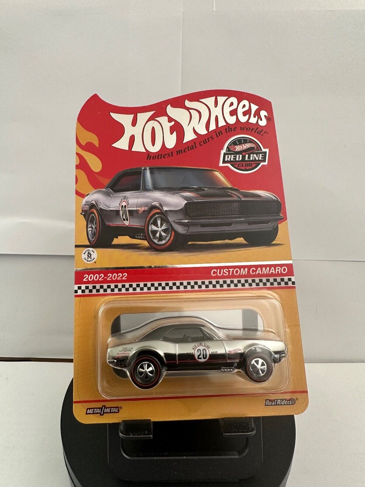 Hot Wheels RLC Red Line Club 2002-2022 Custom Camaro 20 Years Chrome L61